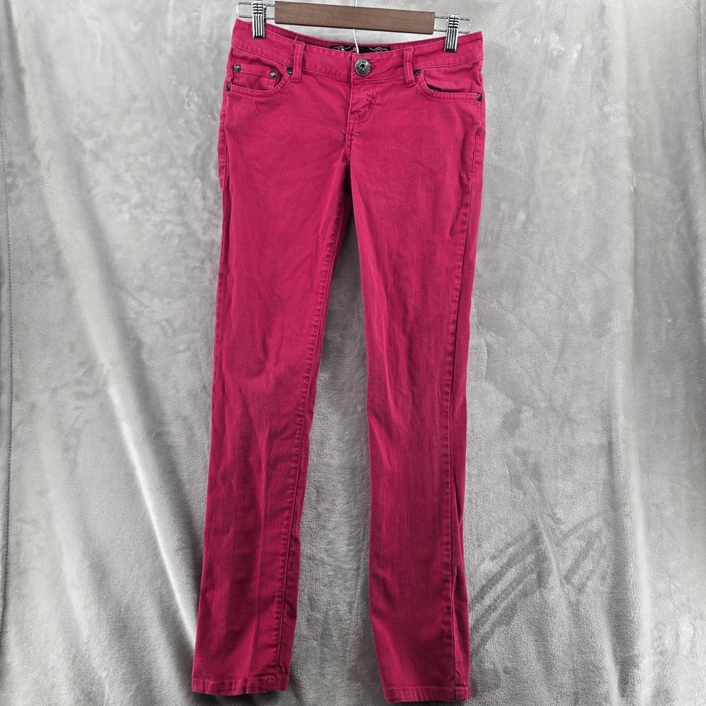 Ghosts and Angels Size 3 Red Low Rise Skinny Jeans Hot Topic